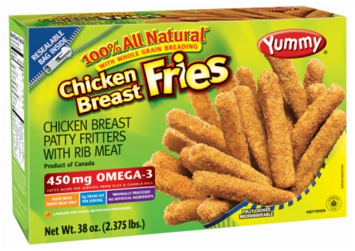 Yummy Chicken Breast Fries Perspective: front