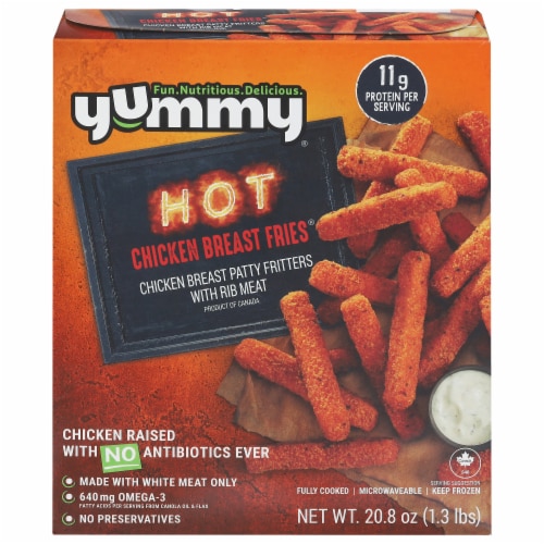 Yummy® Hot Chicken Breast Fries Perspective: front