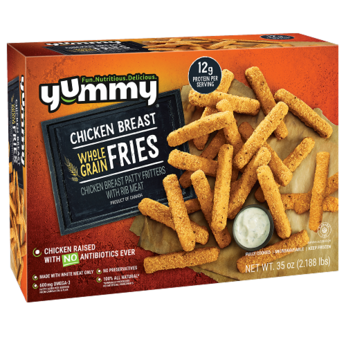 Yummy Whole Grain Chicken Breast Fries Perspective: front