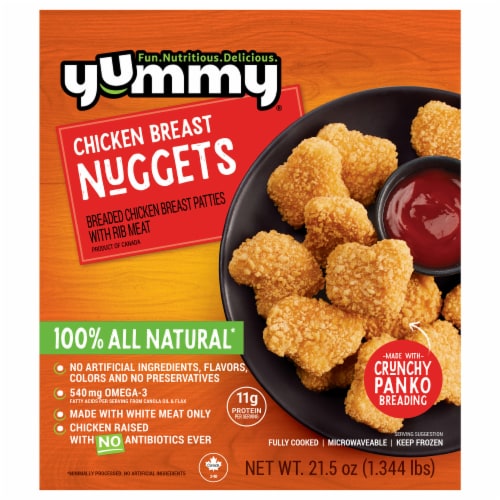 Yummy All Natural Chicken Breast Nuggets Perspective: front