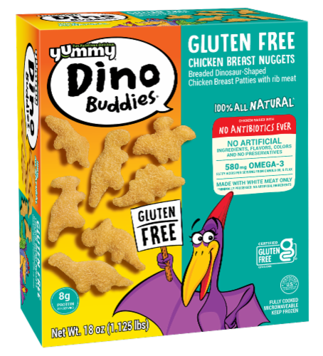 Calories in Yummy Gluten Free Dino Buddies Dinosaur Nuggets