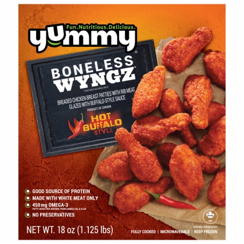 Yummy® Hot Buffalo Style Boneless Wingz Perspective: front