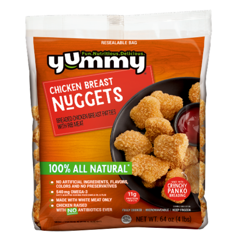 All Natural Chicken Breast Nuggets Perspective: front