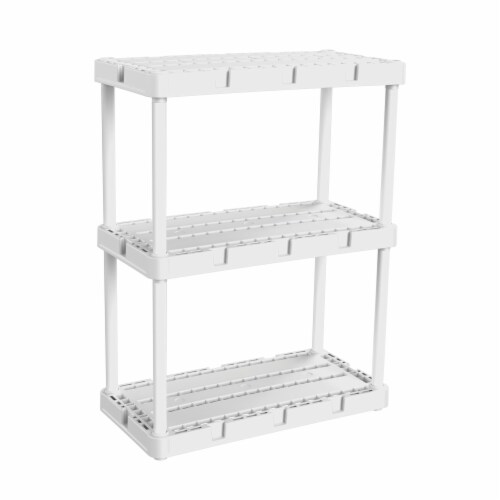 Gracious Living 3 Shelf Knect A Shelf Fixed Height Light Duty Storage Unit White 1 Piece Fry s Food Stores