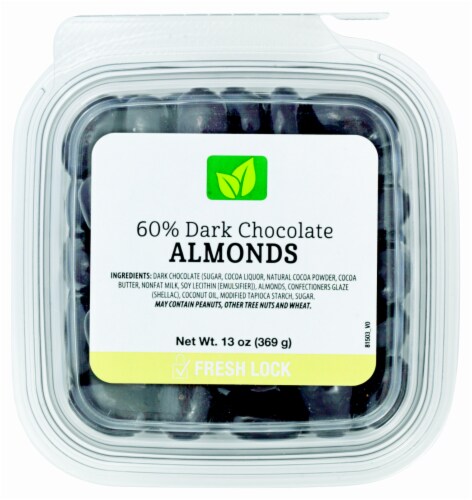 Dark Chocolate Almonds Perspective: front