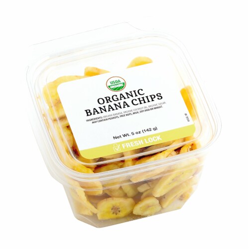 Organic Banana Chips Perspective: front