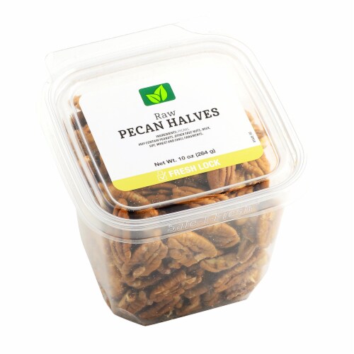 Raw Pecan Halves Perspective: front