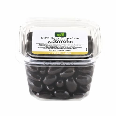 Stock & Barrel 60% Dark Chocolate Almonds Perspective: front