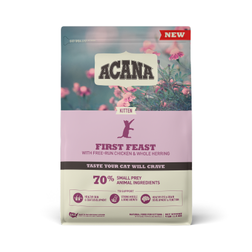 ACANA First Feast with Free-Run Chicken & Whole Herring Kitten Food (4 lb) Perspective: front