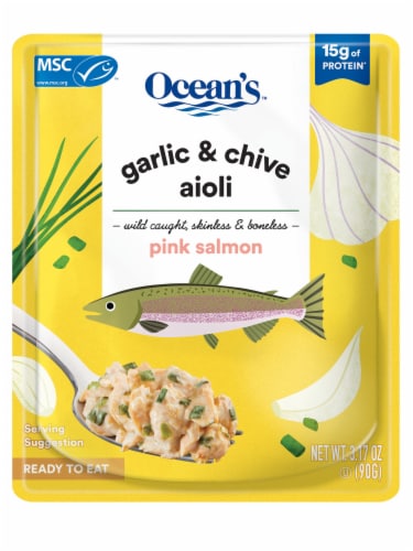 Ocean's™ Garlic & Chive Aioli Pink Salmon Perspective: front