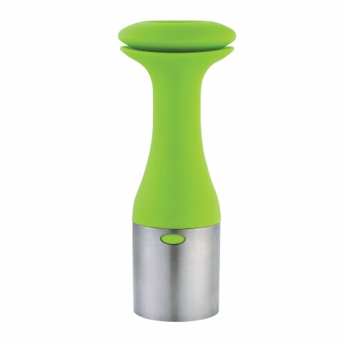 Cuisipro Scoop And Stack Cylinder Shaped Ice Cream Scoop, Green Perspective: front