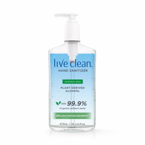 Live Clean Hand Sanitizer Perspective: front