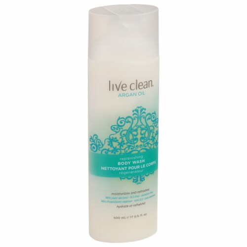 Live Clean Argan Oil Body Wash Perspective: front