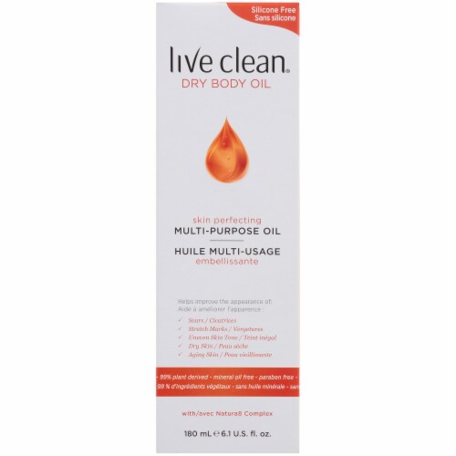 Live Clean Multi-Purpose Dry Body Oil Perspective: front