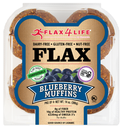 Flax 4 Life® Gluten Free Blueberry Muffins Perspective: front