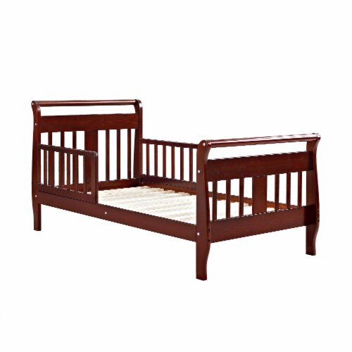 Baby Relax Sleigh Wood Toddler Bed with Safety Rails Cherry 28.87 x 56.50 x 28.25 King Soopers