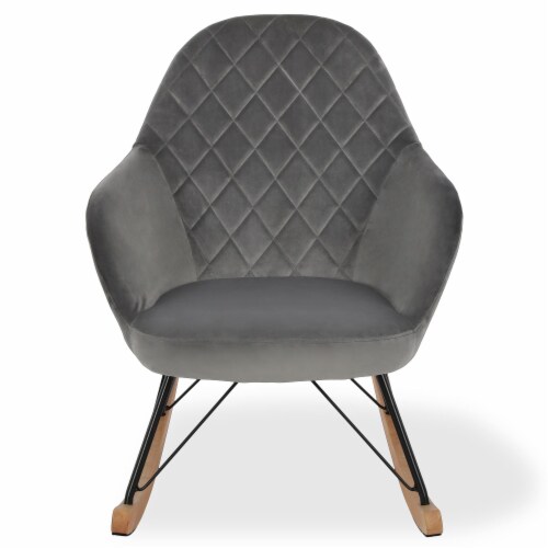 Little Seeds Monarch Hill Dahlia Nursery Rocker Chair Gray Chenille 27.00 x 36.63 x 34.50 Kroger