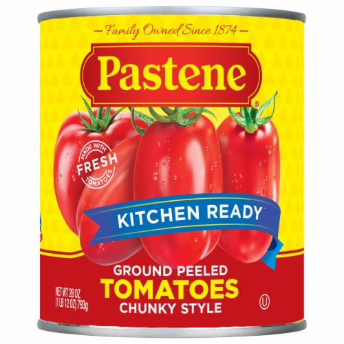 Pastene® Kitchen Ready® Chunky Style Ground Peeled Tomatoes Perspective: front