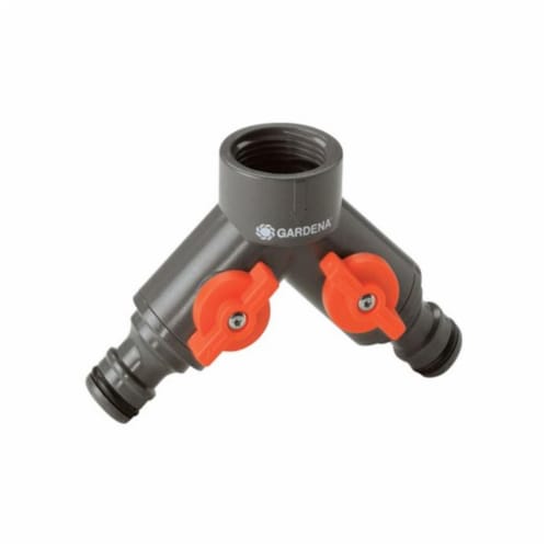 Gardena Twin Tap Connector - Nylon Perspective: front