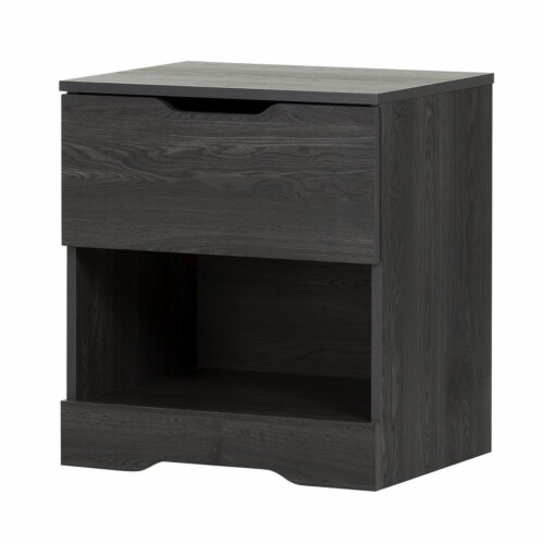 South Shore Holland Nightstand in Gray Oak Perspective: front