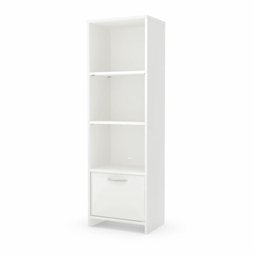 South Shore Step One 4 Shelf Bookcase in Pure White 1 Foods Co