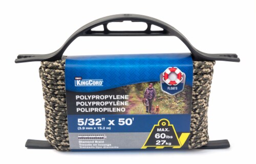 Mibro Kingcord Polypropylene Diamond Braid Rope - Open Field Camouflage Perspective: front
