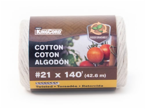 KingCord Cotton Twisted Twine - Natural Perspective: front