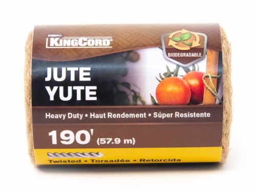 KingCord Heavy Duty Twisted Jute Twine - Natural Perspective: front