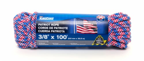 Mibro Kingcord Polypropylene Diamond Braid 32 Strands Patriot Perspective: front