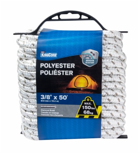 KingCord Polyester Diamond Braided Rope Perspective: front