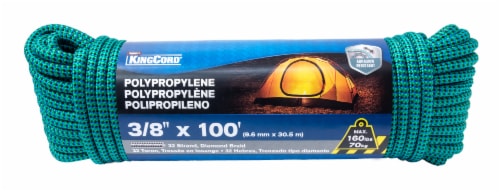 KingCord Polypropylene Diamond Braid Rope Perspective: front