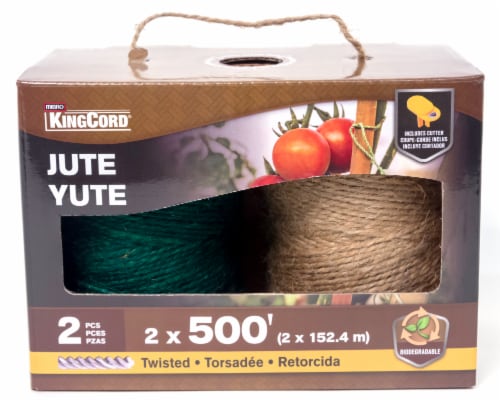Mibro Kingcord 2 Pack 500' Jute Twine Green & Natural Perspective: front