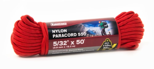 Mibro Kingcord Paracord 550 Nylon Diamond Braid Red Perspective: front