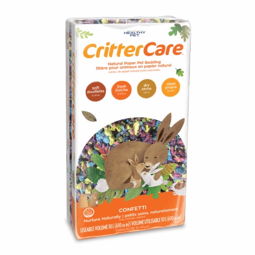 Critter Care Natural Paper Confetti Pet Bedding Perspective: front