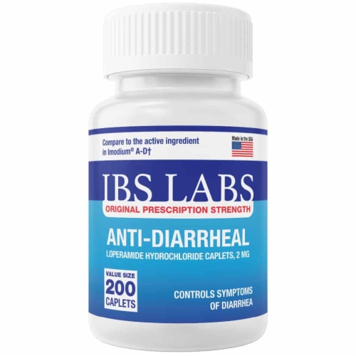 Loperamide - Anti Diarrhea 2MG 200 Caplets Perspective: front
