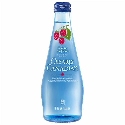 Clearly Canadian® Country Raspberry Flavored Sparkling Bottled Water Perspective: front