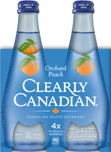 Clearly Canadian Orchard Peach Sparkling Water Perspective: front