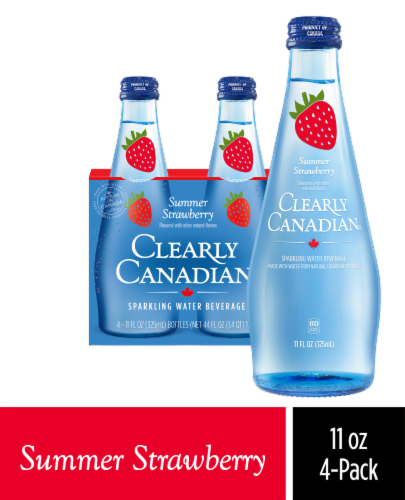Clearly Canadian Summer Strawberry Sparkling Water Perspective: front