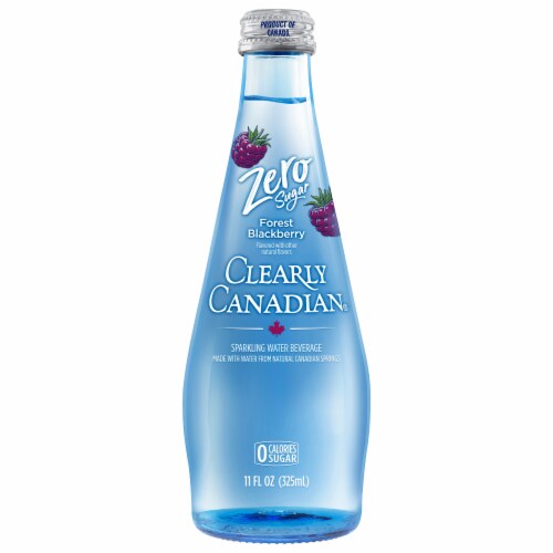 Clearly Canadian® Zero Sugar Forest Blackberry Flavored Sparkling Water Perspective: front