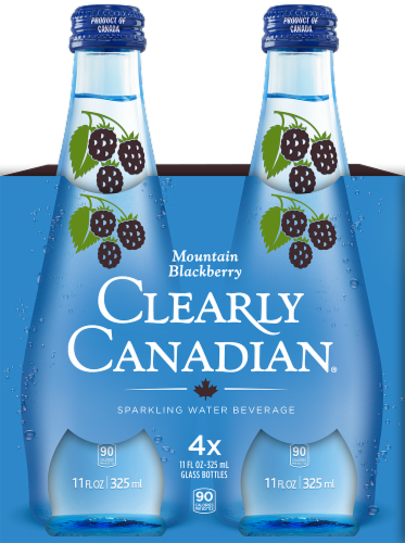 Clearly Canadian® Mountain Blackberry Flavored Sparkling Bottled Water Perspective: front