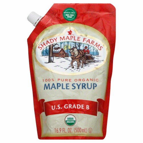 Shady Maple Farms 100% Pure Organic Maple Syrup Perspective: front