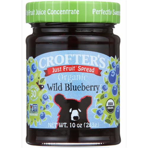 Crofter's Organic Just Fruit Wild Blueberry Sprread Perspective: front