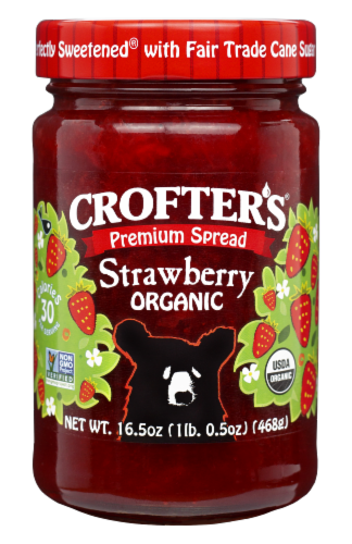 Crofter's® Organic Strawberry Premium Spread Perspective: front