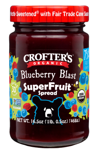 Crofter's Organic Blueberry Blast SuperFruit Spread Perspective: front