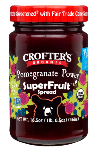 Crofter's Organic Pomegranate Power Premium SuperFruit Spread Perspective: front