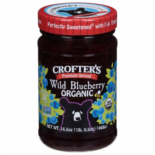 Crofter's® Organic Wild Blueberry Premium Spread Perspective: front