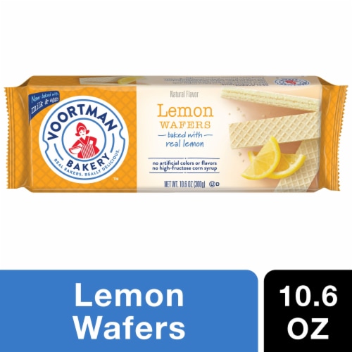 Voortman 10.6 Ounce Lemon Wafer Perspective: front