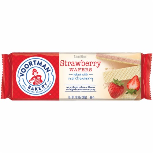 Voortman Bakery Strawberry Wafers Perspective: front