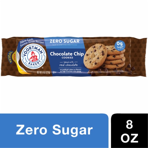 Voortman Bakery Zero Sugar Chocolate Chip Cookies Perspective: front