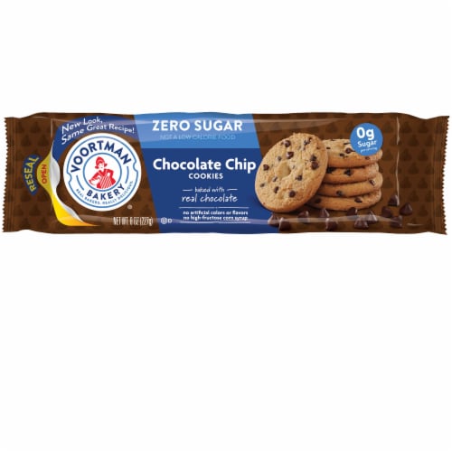 Voortman Bakery Zero Sugar Chocolate Chip Cookies Perspective: front